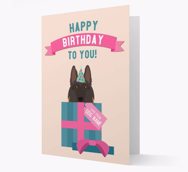 Personalized 'Happy Birthday to you! Love {dogsName}' Card